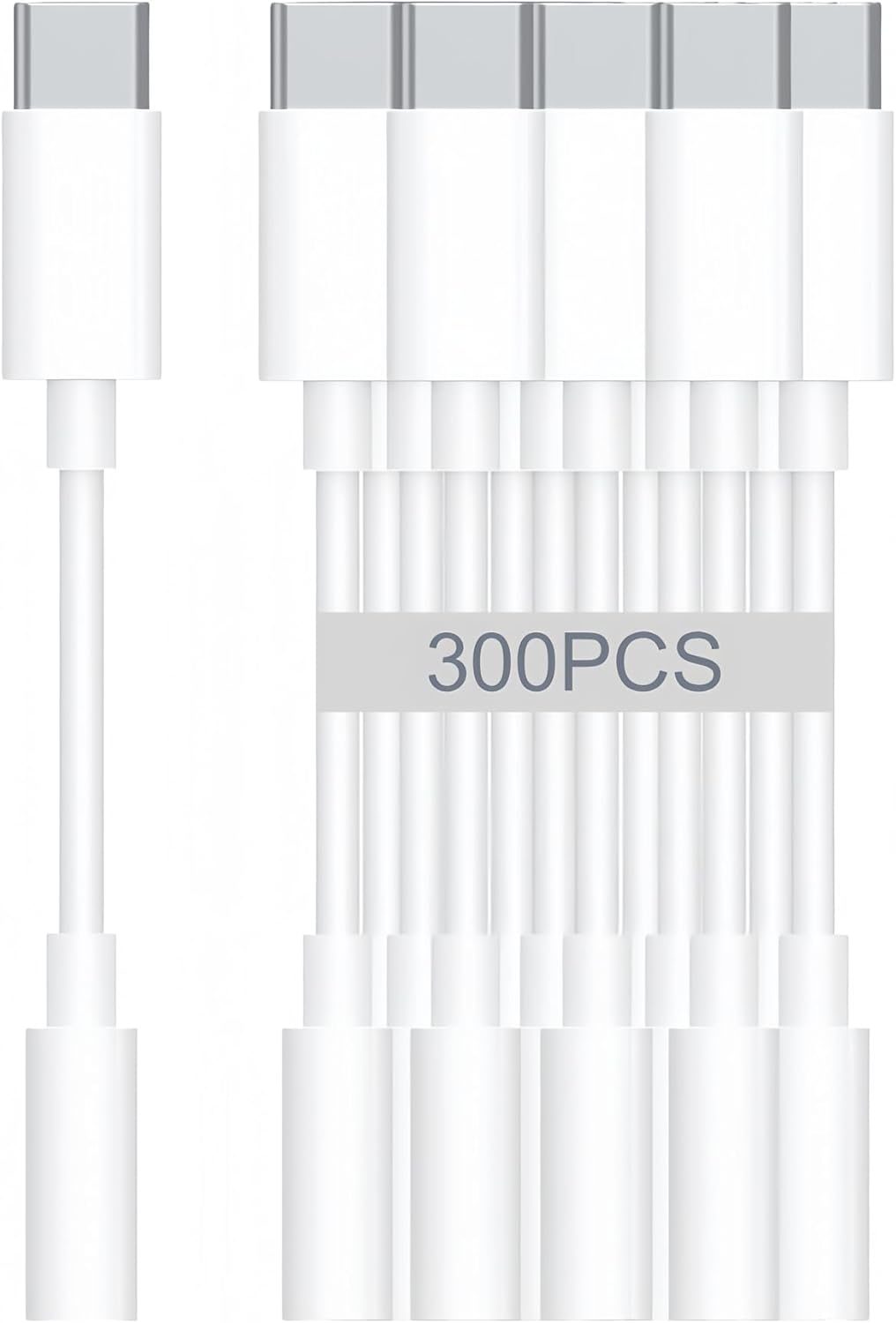 USB-C to 3.5mm Audio Headphone Adapter - HiFi 300 Pack Compatible with Apple iPhone 16 15 Samsung Galaxy S25 S24 S23 S22 Plus Pro Max Ultra Pixel iPad - Type C to Aux Cord Jack Dongle Adapter