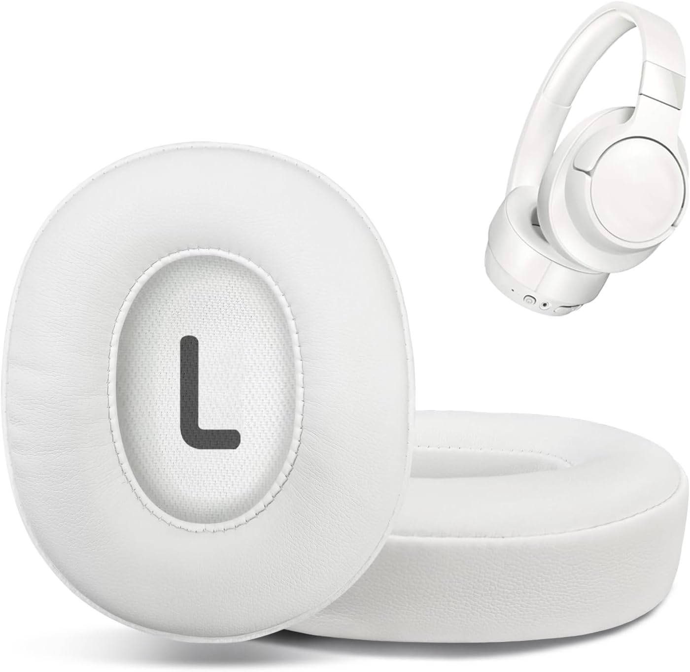 Replacement Ear Pads for JBL Tune 700(700BT)/710(710BT)/720(720BT)/750(750BT,750BTNC)/760(760NC)/770(770NC) Headphones, Headset Ear Cushions, Headset Earpads, Ear Cups Cover-White