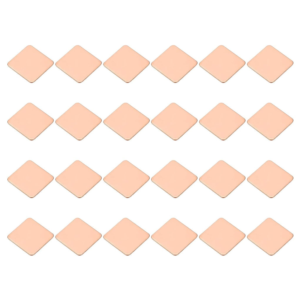 PATIKIL Copper Heatsink Pad Shims, 24 Pcs 20x20x1mm Copper Pad Shim IC Chipset GPU CPU Thermal Heatsink for Cooling Laptop Desktop Computer