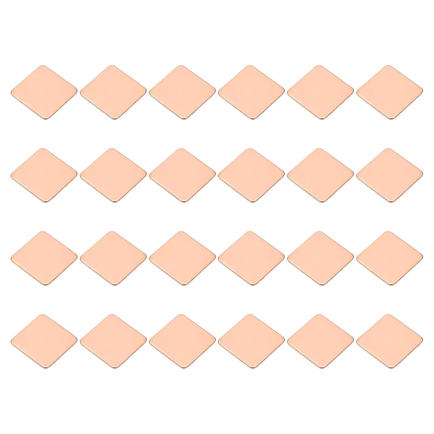 PATIKIL Copper Heatsink Pad Shims, 24 Pcs 20x20x1mm Copper Pad Shim IC Chipset GPU CPU Thermal Heatsink for Cooling Laptop Desktop Computer