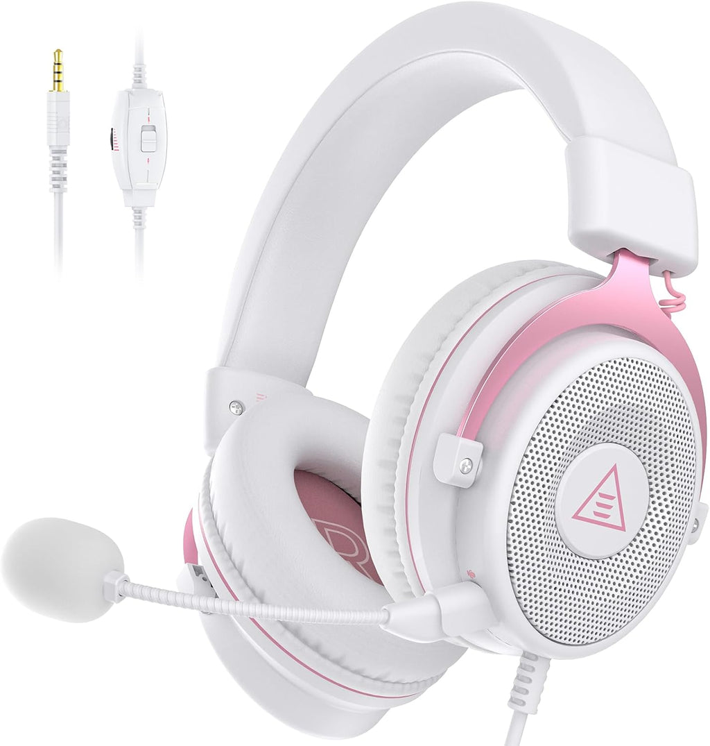 EKSA E900 Headset with Microphone for PC, PS4,PS5, Xbox - Detachable Noise Canceling Mic, 3D Surround Sound, Wired Headphone for Gaming, Computer, Laptop, 3.5MM Jack