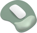 ITNRSIIET Ergonomic Mouse Pad, Cushioned Gel Wrist Rest, Non-Slip Base, Smooth Surface, Compatible with All Mice for Office & Gaming, Desk Accessory, 9.5 x 8.2 inch, Sage Mint Gradient