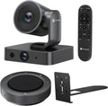 4K Conference Room Camera System, AI Auto-Tracking PTZ Camera 3x Optical/5x Digital Zoom with Bluetooth Speakerphone Set, 120° Wide-Angle, 16-Foot Mic Pickup, for Zoom YouTube Teams OBS and More