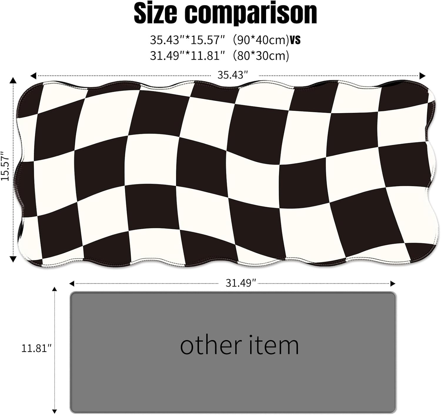 Galdas Gaming Mouse Pad XXL XL Large Long Extended Big Mousepad Non-Slip Rubber Keyboard Mouse Pad with Stitched Edges for Laptop Home Office (35.43x15.75x0.08 Inch)