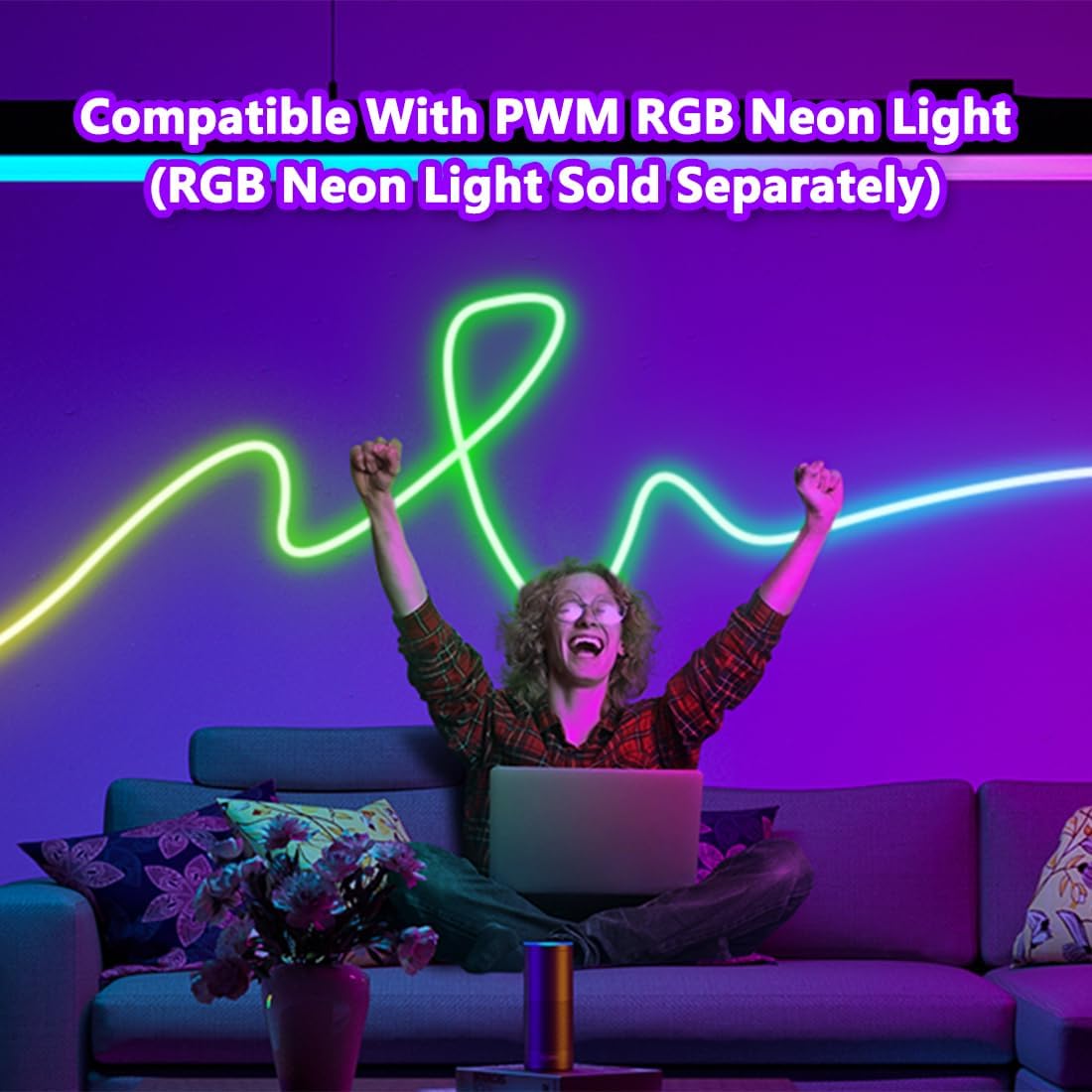 BTF-LIGHTING RF 2.4GHz Wireless Remote RC03RFB & C03RF Tuya Controller Kit 4 Zones Group Control PWM 5050SMD FCOB COB RGB (+ R G B) 4pin LED Strip DC5V DC12V DC24V