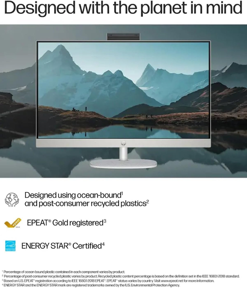 HP All-in-One Desktop - 27'' FHD Touchscreen Computer, Windows 11 Pro, Intel 12-core Ultra 7 155U(Beats i7-1355U), Wi-Fi 6, Bluetooth, Adjustable Height, Anti-Glare (64GB RAM | 1TB SSD)