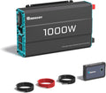 Renogy Inverter P2 1000 watt Pure Sine Wave Inverter, Solar Car Power Inverter 12V to 120V AC Converter for RV, Truck, Camping, Home Backup, Outdoor, Emergency, Off-Grid Living, 16.4FT Remote Control