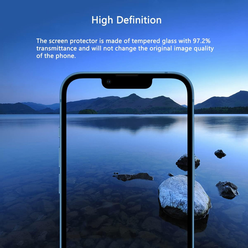 Blue Light Screen Protector for iPhone 12 Mini (5.4''), Eye Protection Tempered Glass Film, Scratch-Resistant, N0 Bubble, Case friendly，with Easy Installation Kit, 2 Pack