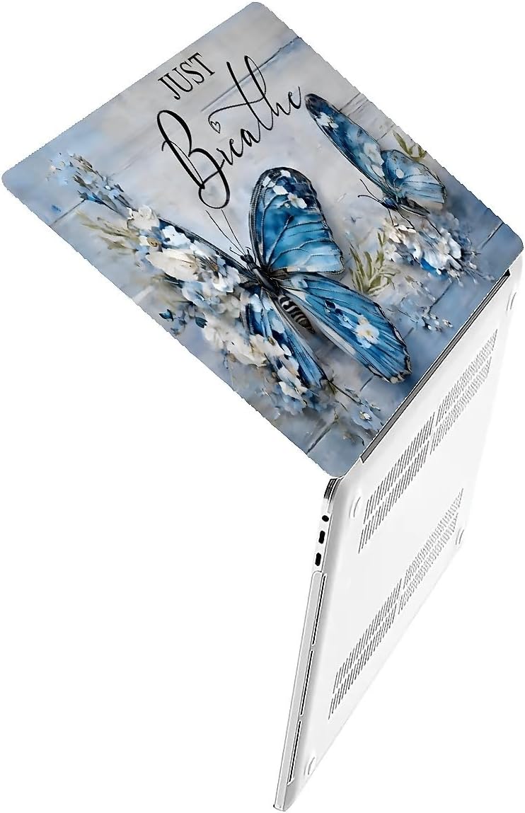 Compatible with MacBook Air 13.3 13.6 Inch Case 2022 2021 2020 2019 Plastic Hard Shell Case Cover,13.3 Pro(A1706/A1708/A1989/A2159/A2289/A2338), Butterfly