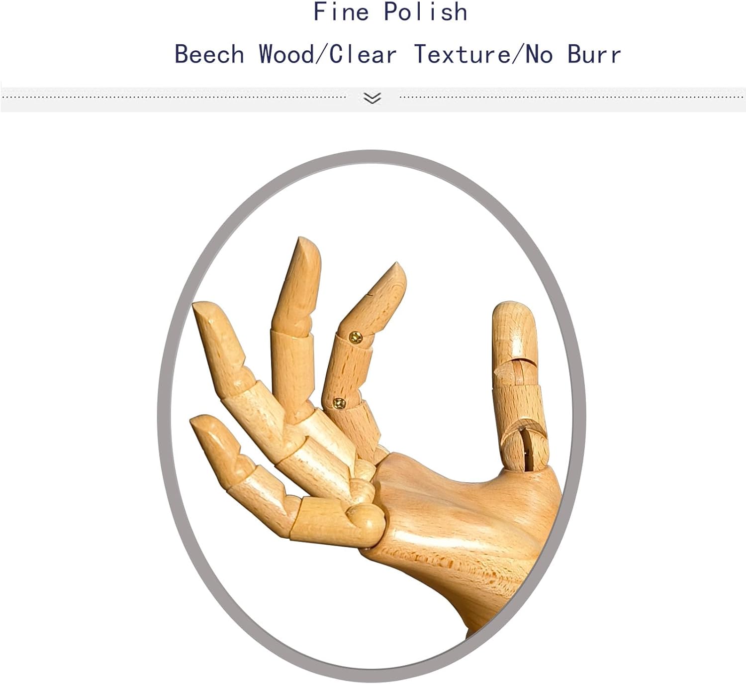 Mannequin,Mannequin Hand,Hand Model,Hand Mannequin for Nails,Drawing Mannequin,Wooden Hand,Wooden Mannequin,Wood Hand,Hand Model for Drawing,Female Hand of Right.