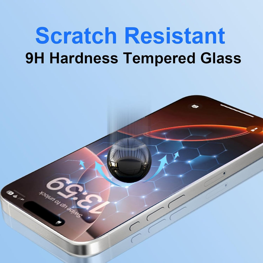 OneFish Full Edge Coverage Tempered Glass Screen Protector for IPhone 15/IPhone 14 Pro 6.1 inch, 2 Pack Edge Reinforcement, Self-Aligning Installation, Case Friendly Privacy Screen Protectors