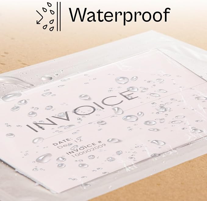 PSBM 1000 PCS 5.5 x 10 Inch Clear Blank Packing List Envelopes, Shipping - Image 5