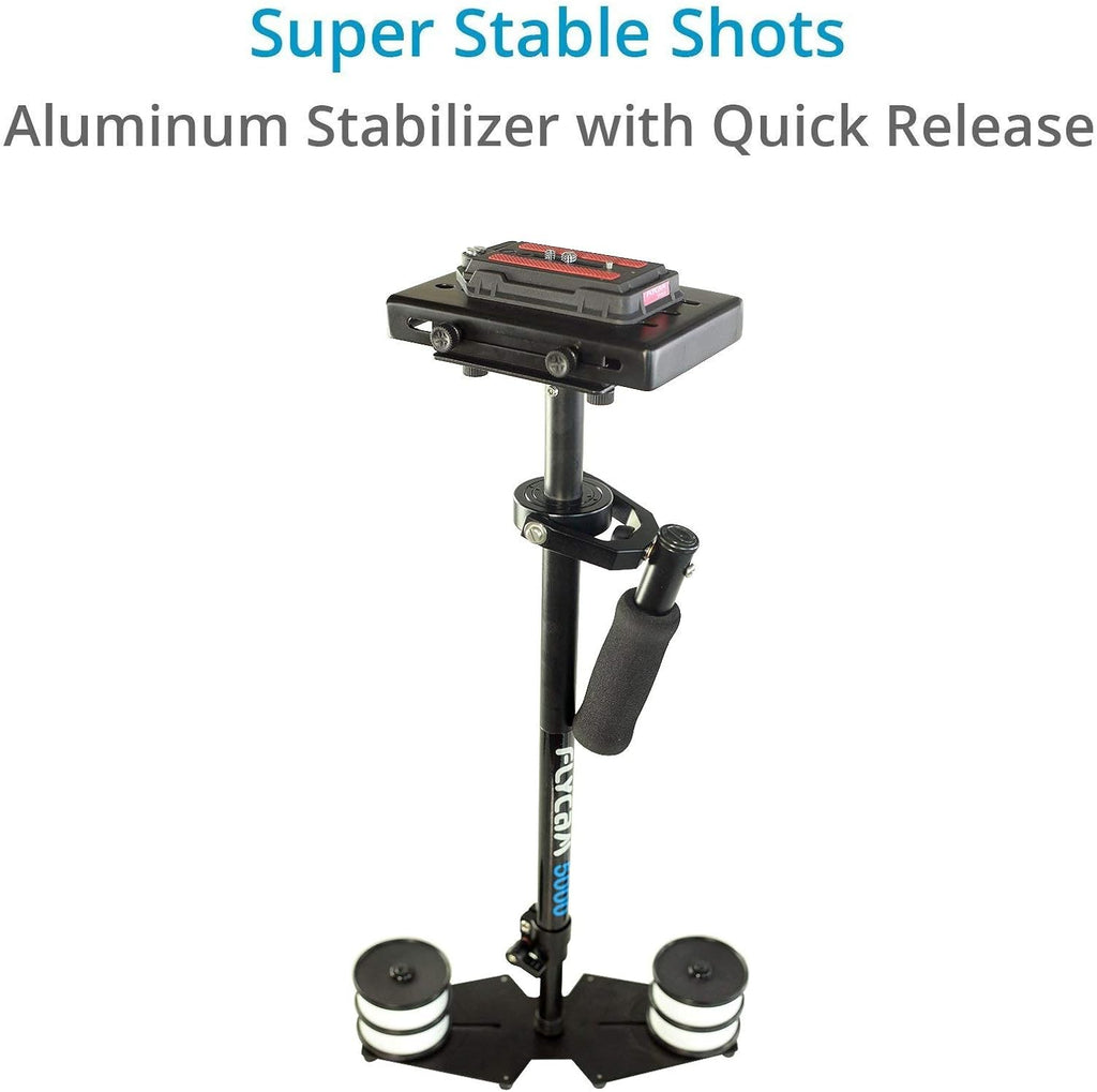 Flycam 5000 Handheld Camera Stabilizer with Comfort Arm Vest. Precise Balancing, Smooth & Fatigueless Operations. Quick Shock Absorption, Free Quick Release, Arm Brace & Table Clamp (FLCM-CMFT-KIT)
