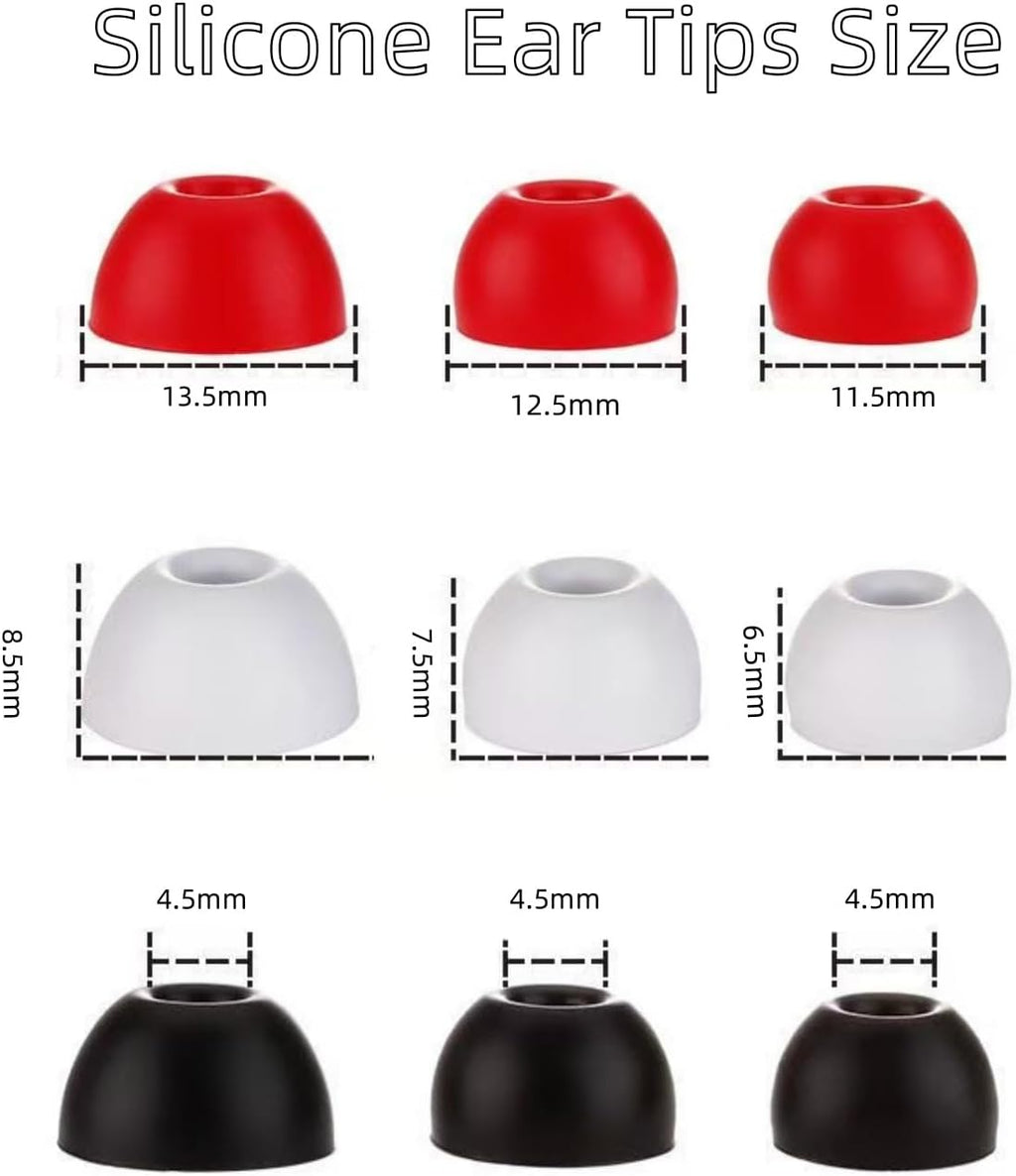 Replacement Ear Tips for Beats Fit Pro, Beats Studio Buds+, Beats Studio Buds, Beats Solo Buds Silicone Earbuds Washable Noise Isolation, Fit in The Charging Case, 6 Pairs S/M/L (Sage Gray)