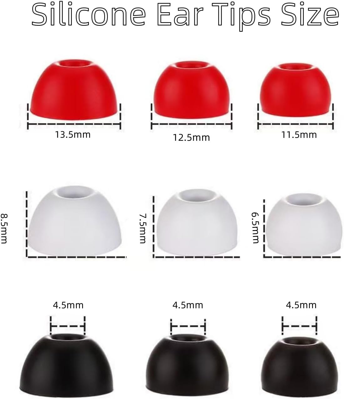 Replacement Ear Tips for Beats Fit Pro, Beats Studio Buds+, Beats Studio Buds, Beats Solo Buds Silicone Earbuds Washable Noise Isolation, Fit in The Charging Case, 6 Pairs S/M/L (Sage Gray)