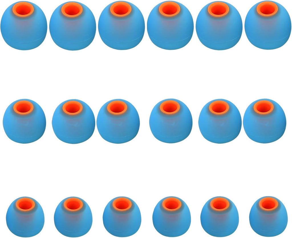 Silicone Earbud Replacement Tips for Most In-Ear Earbuds (Inner Hole 3.8-5.1mm) - 9 Pairs (S, M, L)