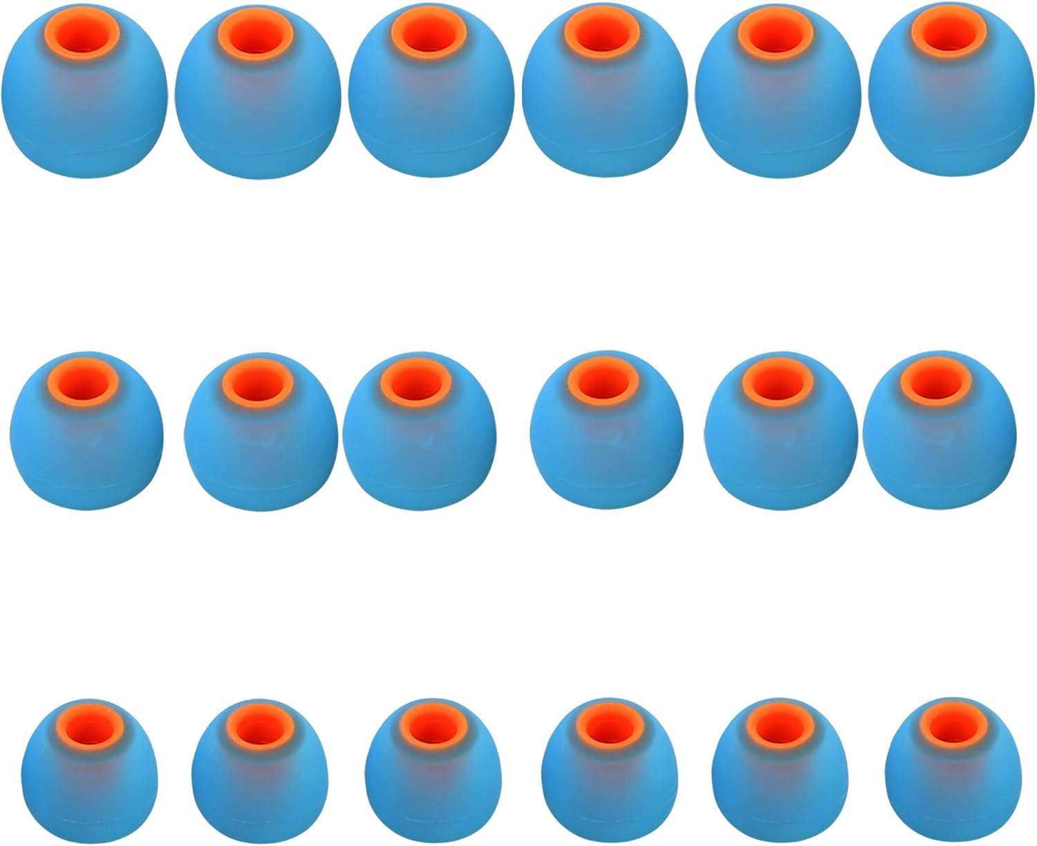 Silicone Earbud Replacement Tips for Most In-Ear Earbuds (Inner Hole 3.8-5.1mm) - 9 Pairs (S, M, L)