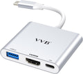 USB C to HDMI Adapter,USB-C Adapter Hub with 4K HDMI,USB3.0,Type C PD Charge Port 4K Multiport Digital AV Converter for iPad Pro/air,MacBook Pro/air,Tablet,Switch and More USBC Device