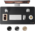 ProtoArc Leather Desk Mat, Large Mouse Pad- 31.5×15.8 inch, Non-Slip PU Leather Desk Pad Protector, Premium Desktop Mat for Computer, Keyboard and Mouse, Black
