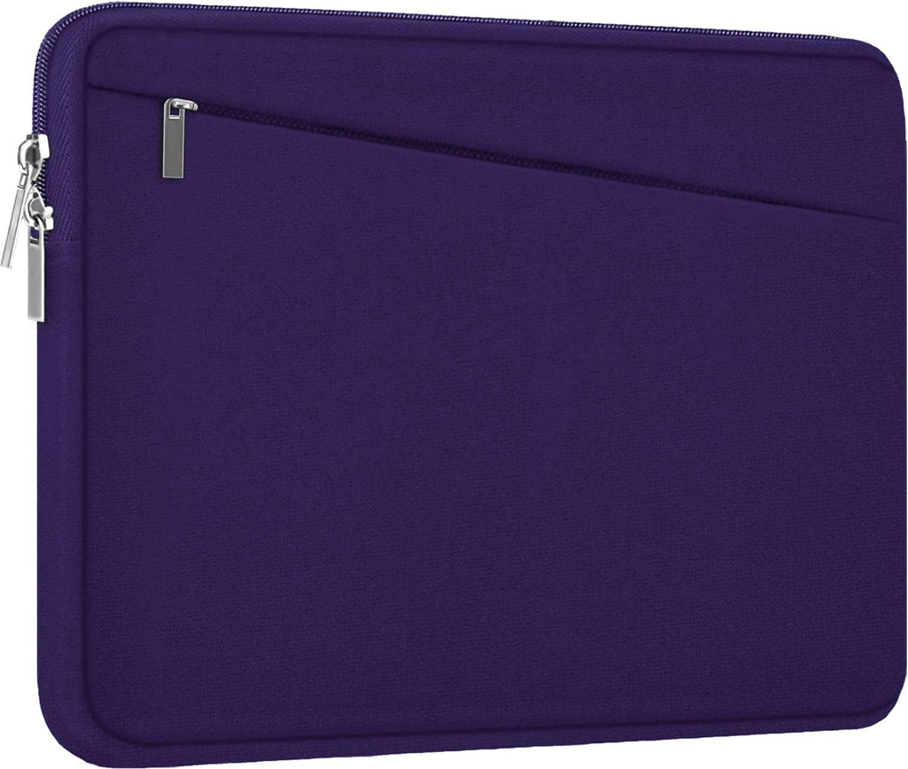 15.6 inch Laptop Sleeve Case, Durable Computer Carrying Bag Protective Case Briefcase Handbag with Front Pocket, Slim Laptop Case Cover for 15.6 Inch HP, Dell, Lenovo, Asus, Notebook, Purple