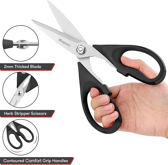 iBayam Black Kitchen Scissors - Image 3