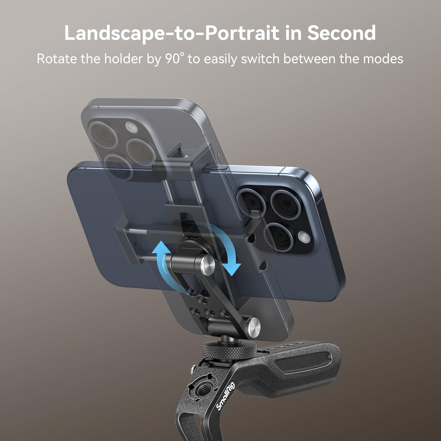 SMALLRIG Metal Phone Holder Support with Cold Shoe Mount, Universal Smartphone Adapter Support Free Adjustment Joints, Phone Tripod Mount for iPhone 17/16/15, for Samsung Galaxy etc-4382