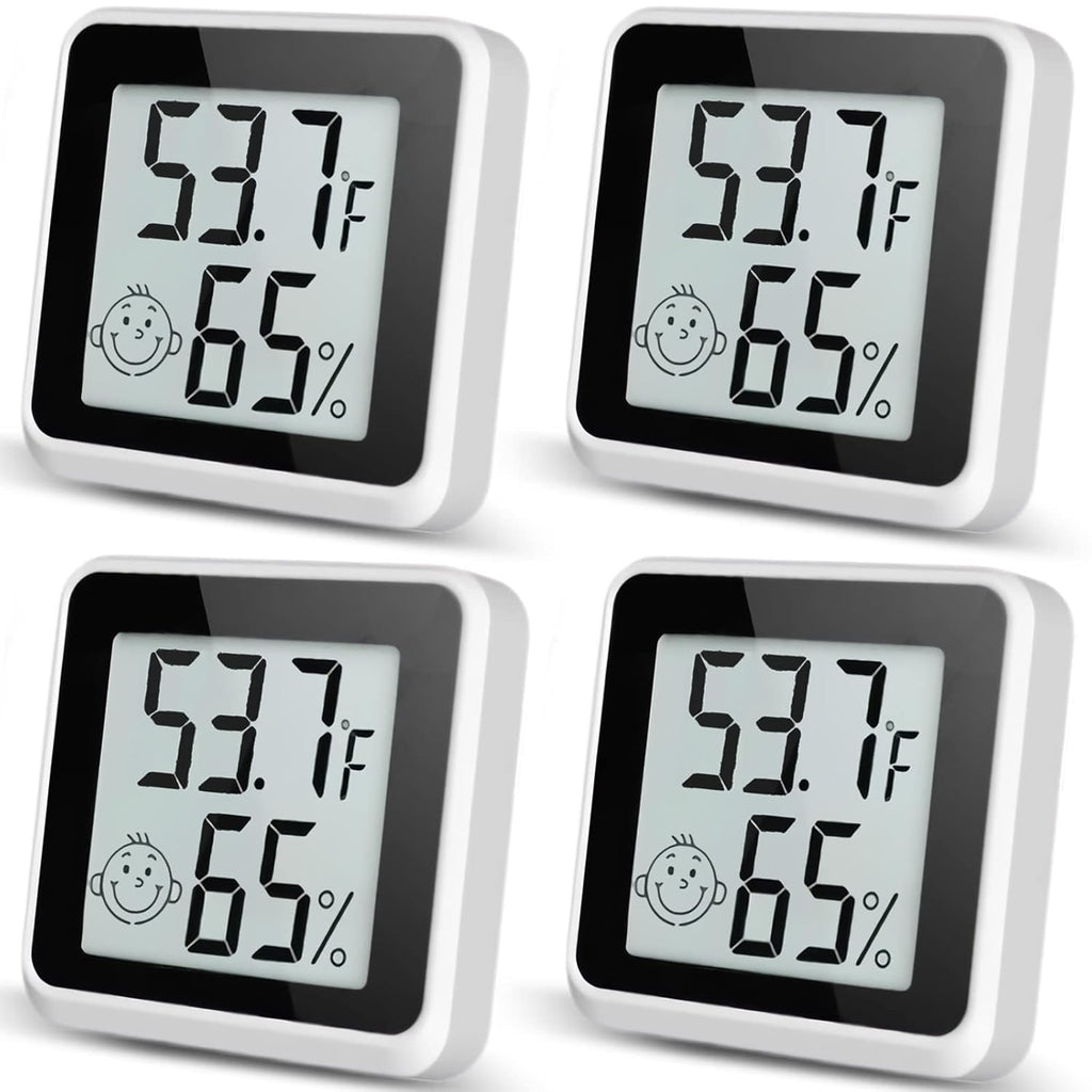 Indoor Humidity Meter Hygrometer 4Pack, Room Thermometer for Accurate Room Temperature Monitor, Digital Hygrometer with Indoor Thermometer for Home, Baby Nursery, and Humidity Sensor Enhanced Comfort