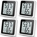 Indoor Humidity Meter Hygrometer 4Pack, Room Thermometer for Accurate Room Temperature Monitor, Digital Hygrometer with Indoor Thermometer for Home, Baby Nursery, and Humidity Sensor Enhanced Comfort