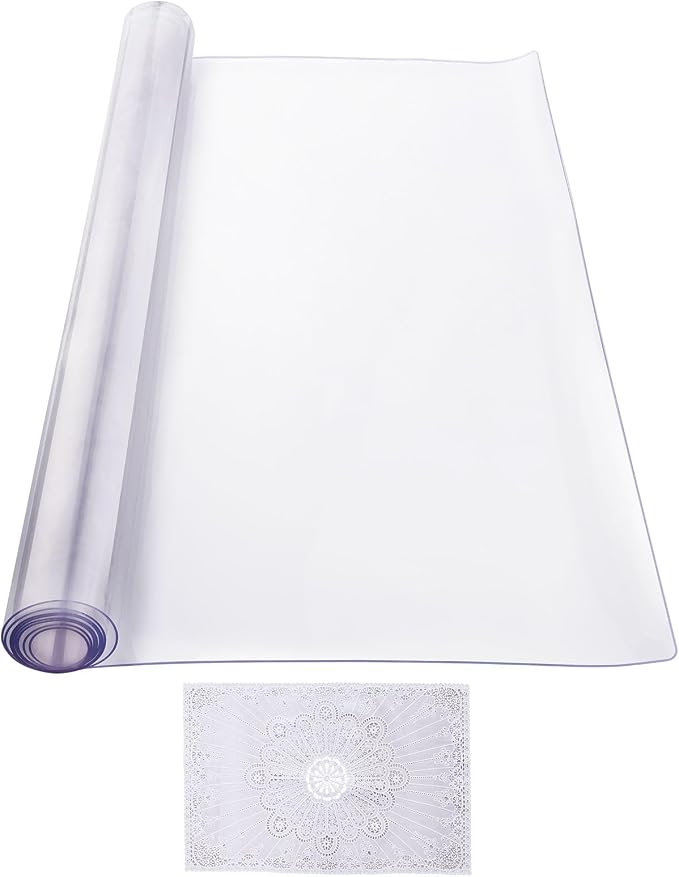 VEVOR Plastic Table Cover, 42 x 72 Inch 2.0 mm Thick Clear Rectangle PVC Desk - Image 9