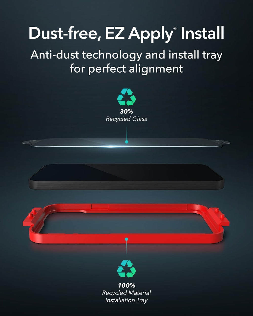 ZAGG Glass XTR3 Google Pixel 9 Pro Fold Screen Protector (Front Screen Only) - 10X Stronger with Recycled Glass, Enhanced Eyesafe Blue Light Filter, Anti-Reflective, Easy Installation