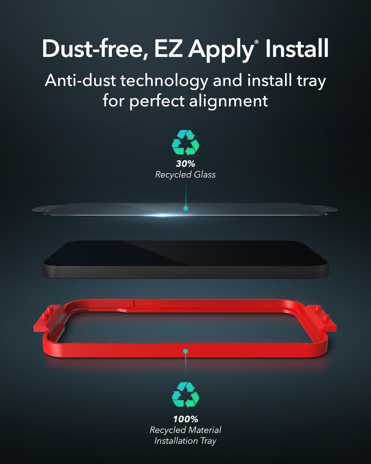 ZAGG Glass XTR3 Google Pixel 9 Pro Fold Screen Protector (Front Screen Only) - 10X Stronger with Recycled Glass, Enhanced Eyesafe Blue Light Filter, Anti-Reflective, Easy Installation