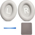 Premium Replacement Ear Pads for Bose Bose QC45– Soft Protein Leather & Memory Foam Cushions – Enhanced Noise Isolation – Easy Installation Kit,Video & Cleaning Cloth (White)