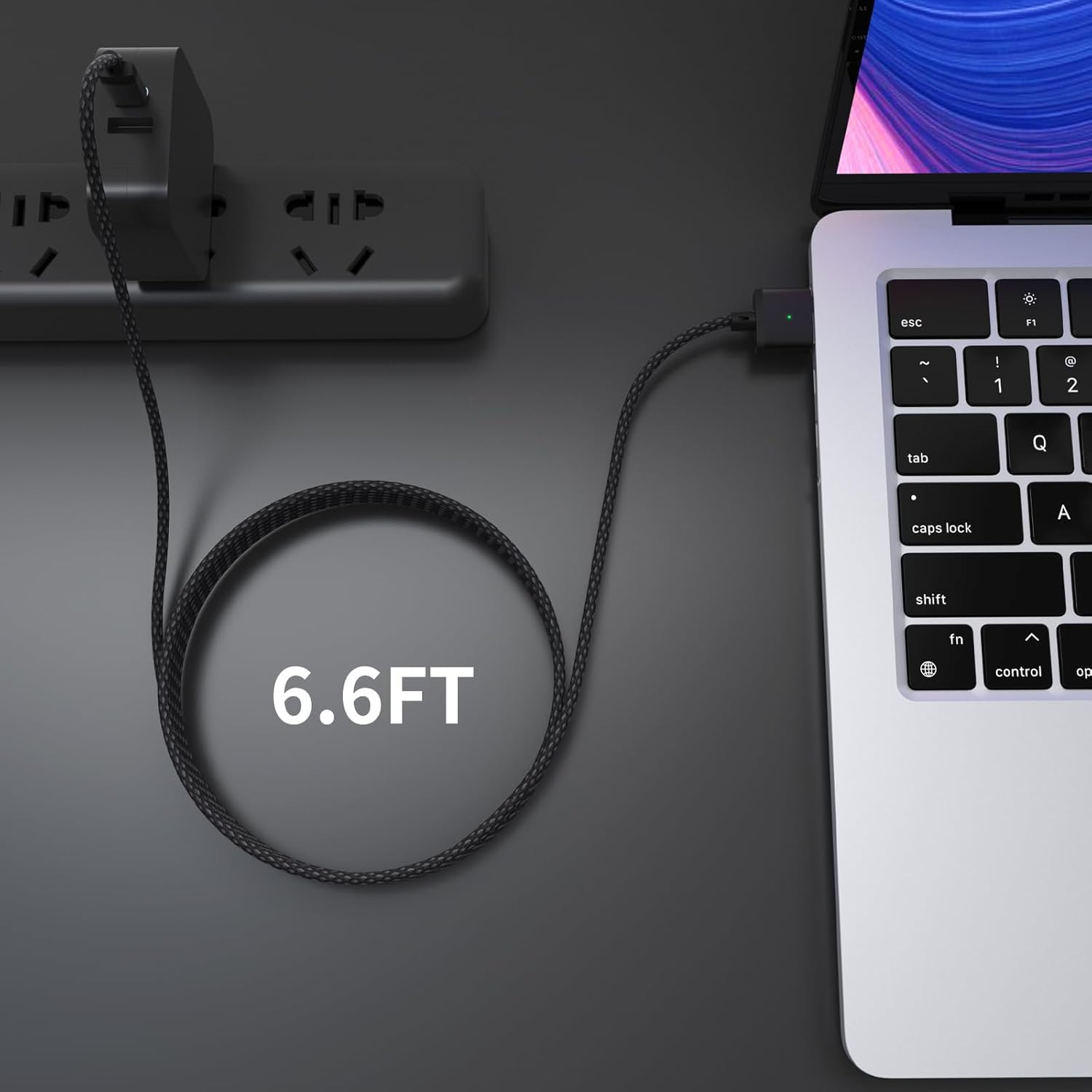 USB-C to Magnetic 3 Cable 140W for M4 MacBook Air Pro Charger, Magnetic Safe 3 Cable for MacBook Air (15''/13'' M4 2025, M3 2024, M2 2023, M2 2022), Pro (16"/14" 2024/2023/2021) 6.6ft