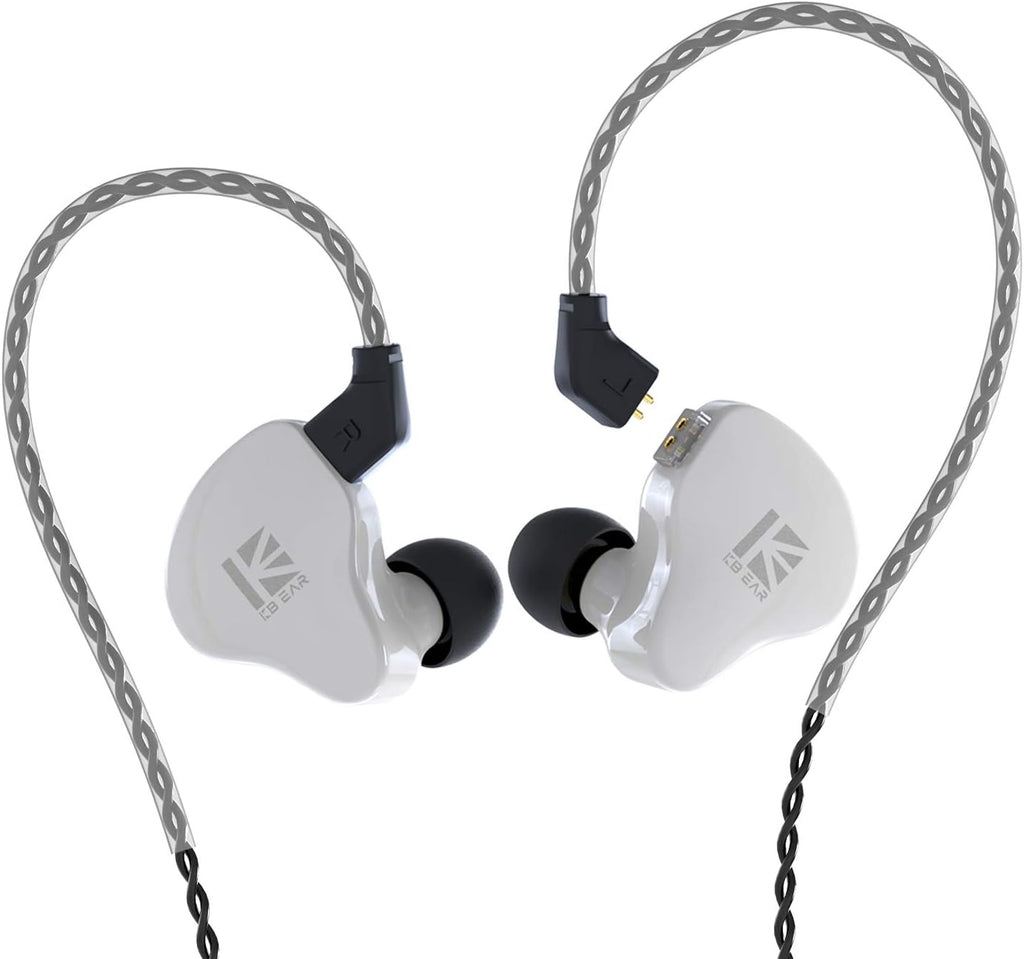 YINYOO KBEAR KS1 in Ear Monitor Bass Earbuds Wired Earbuds,Clear Sound Stereo Headphones, Vocals Forwards High Resolution Noise Canceling Earphones, Dual Magnectic Circuit Dynamic Detachable Cable