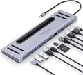 USB C Docking Station,Onten USB-C to Dual HDMI Adapter HUB .12-in-1 USB-A 3.0, USB-C 3.0 Gigabit Ethernet Dual-solt sd/tf Card Reader,PD 100w Charger (DP Alternative Mode Required)