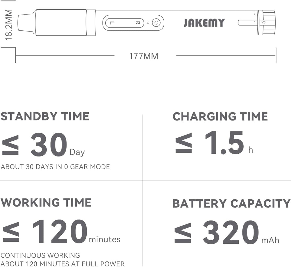 Small Electric Screwdriver Set, JAKEMY Adjustable 3 Torque Cordless Screwdriver Set for Laptop, Rechargeable Mini Computer Screwdriver Kit for Electronics Repair with Shadowless LED Lamp