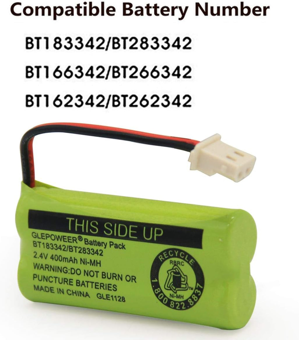 BT183342 BT283342 BT166342 BT266342 BT162342 BT262342 Battery Compatible with CS6114 CS6419 CS6719 EL52300 CL80111 Cordless Handset Phone (Pack of 3)