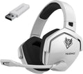 NUBWO Wireless Gaming Headset, 5.3 Bluetooth Gaming Headphones for Ps5, Ps4 Fortnite & Call of Duty/FPS Gamers, PC, Ns, 2.4GHz Headphone with 100Hr Battery, Flip Noise Canceling Microphone - White