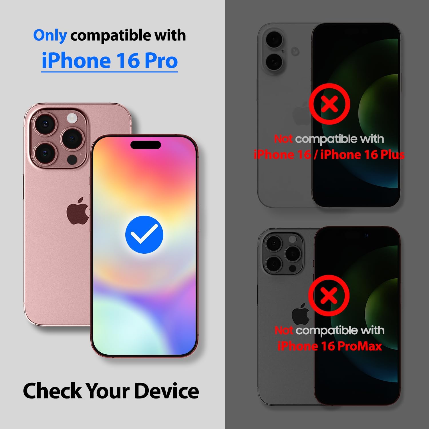 DOME GLASS Whitestone Screen Protector for iPhone 16 Series (iPhone 16 Pro)