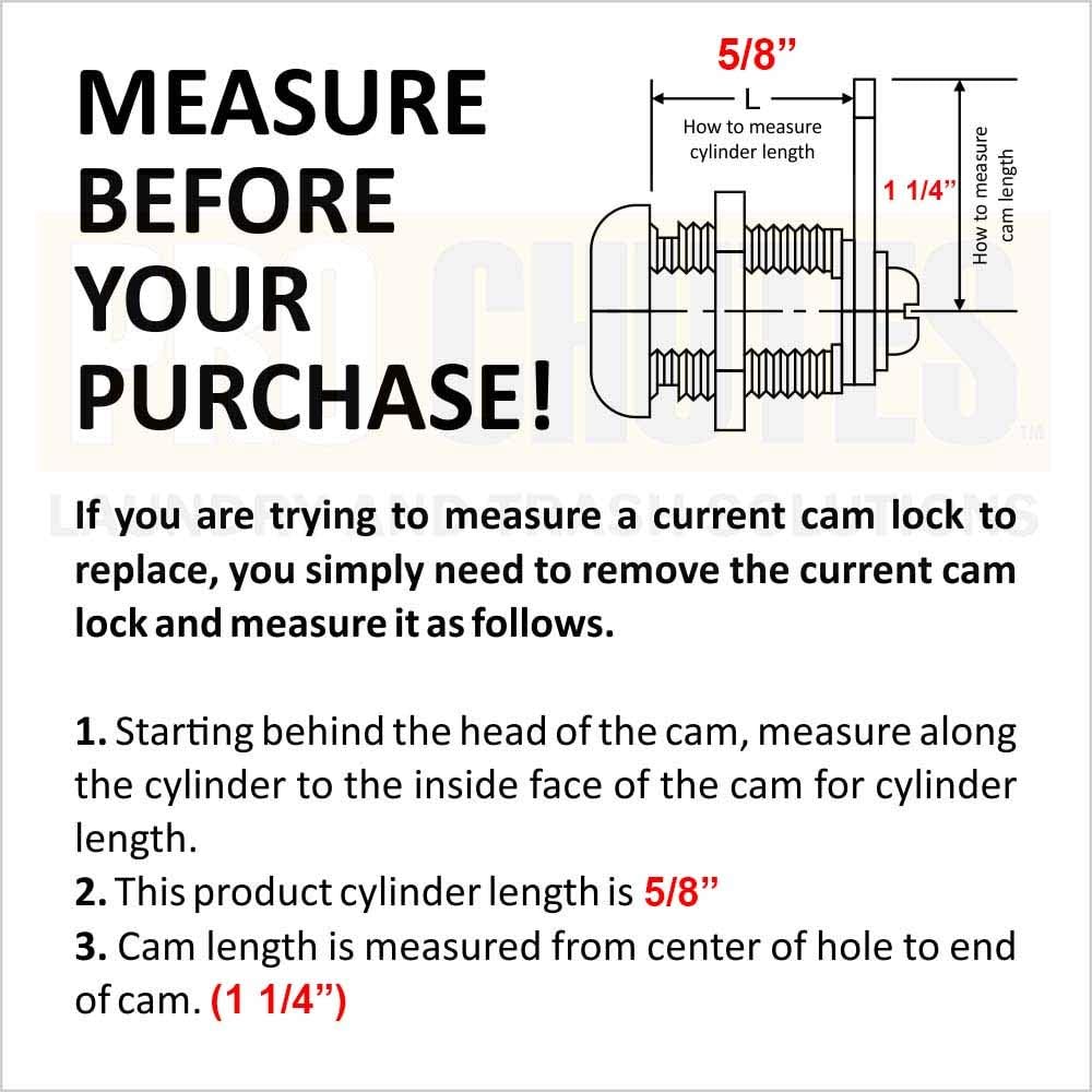 Cabinet Cam Lock - 5/8" Pack of 4 Cabinet Locks with Keys for RVs, Drawer Lock Including 4 Cylinder Round Face Tool Box Locks, 4 Straight & 4 Offset Cams, 4 Alike Keys with Bonus Key Chain