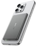 “Air” Power Bank for MagSafe 5000mAh, Ultra Slim Magnetic Wireless Portable Battery Charger Case with USB-C Cable, Compatible with iPhone 17/16/15/14/13/12 Series Only (Grey)