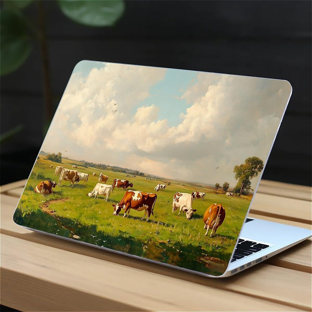 Compatible with MacBook Air 13.3 13.6 Inch Case 2022 2021 2020 2019 Plastic Hard Shell Case Cover,13.6 Air (A2681) M2 2022, Cows and Sheep