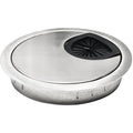 1 Pcs Desk Grommet 2-3/8" / 60 mm, Desk Cord Hole Cover, Cable Grommet Metal Zinc Alloy Materilal, Desk Hole Grommet for Home & Office Pc, Detachable Cable Cord Organizer-Brushed Silver