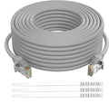 Adoreen Cat 6 Ethernet Cable 40 Ft-Gray, Outdoor & Indoor Snagless Long Round by Adoreen