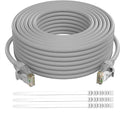 Adoreen Cat 6 Ethernet Cable 100 Ft-Gray, Outdoor & Indoor Snagless Long Round by Adoreen