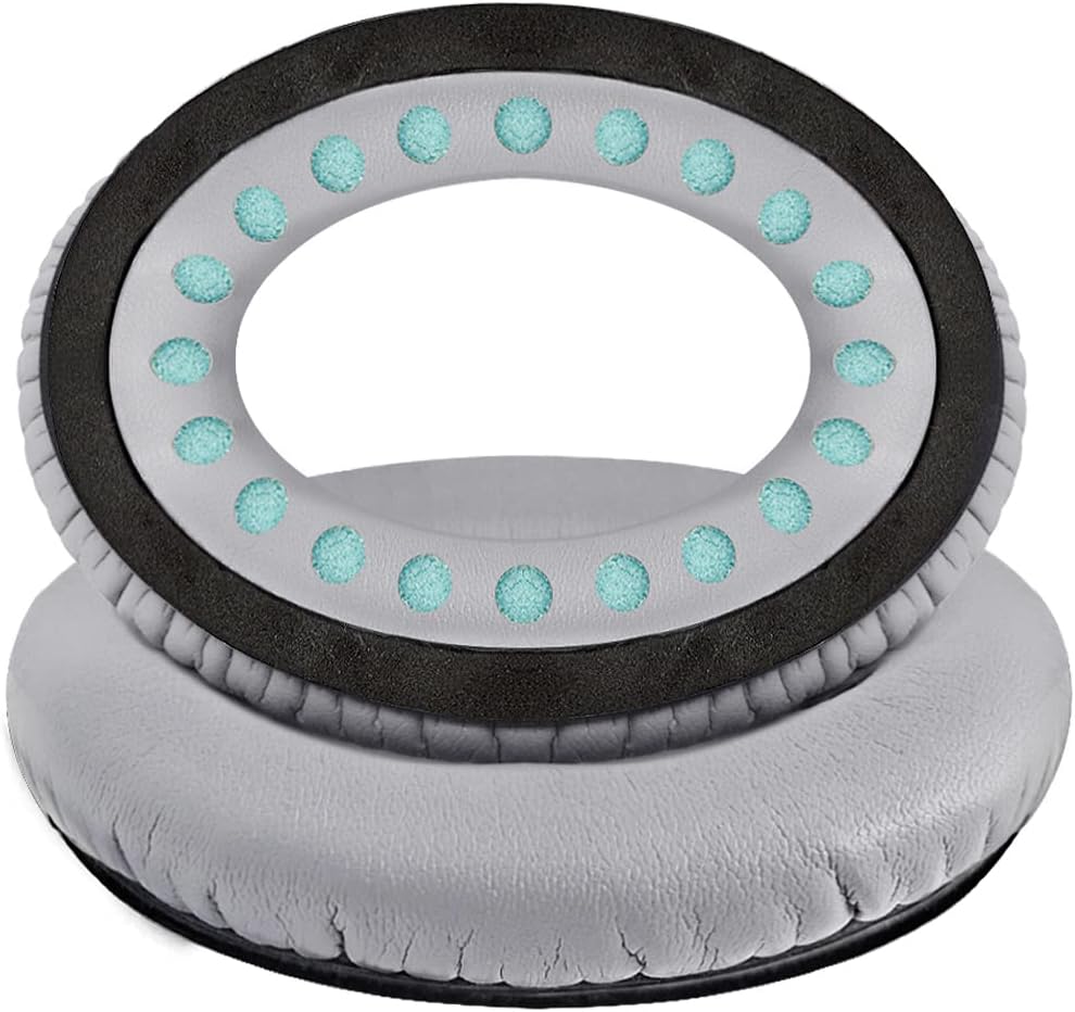 QOQOON Professional Headphone Replacement Ear Pads for Bose QuietComfort 35 QC 2 15 25 Earpads Cushion for QC2 QC15 QC25 SoundTrue SoundLink Around-Ear Headphones Ear Pads with Memory Foam (Grey)