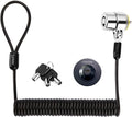 8Feet 3keys Security Retractable Cable Lock Portable Keyed Laptop Lock for Monitors, Laptops, MacBooks, Tablets, iPad,Mac mini, (Keyed Different+Black Anchor Plate) (1 Pack)