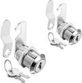 Cabinet Cam Locks Keyed Alike, 1'' Fits on 3/4'' Max Door Thickness, Secure File Drawer Mailbox RV Storage Replacement Set, Zinc Alloy (1 Inch 2Pcs)