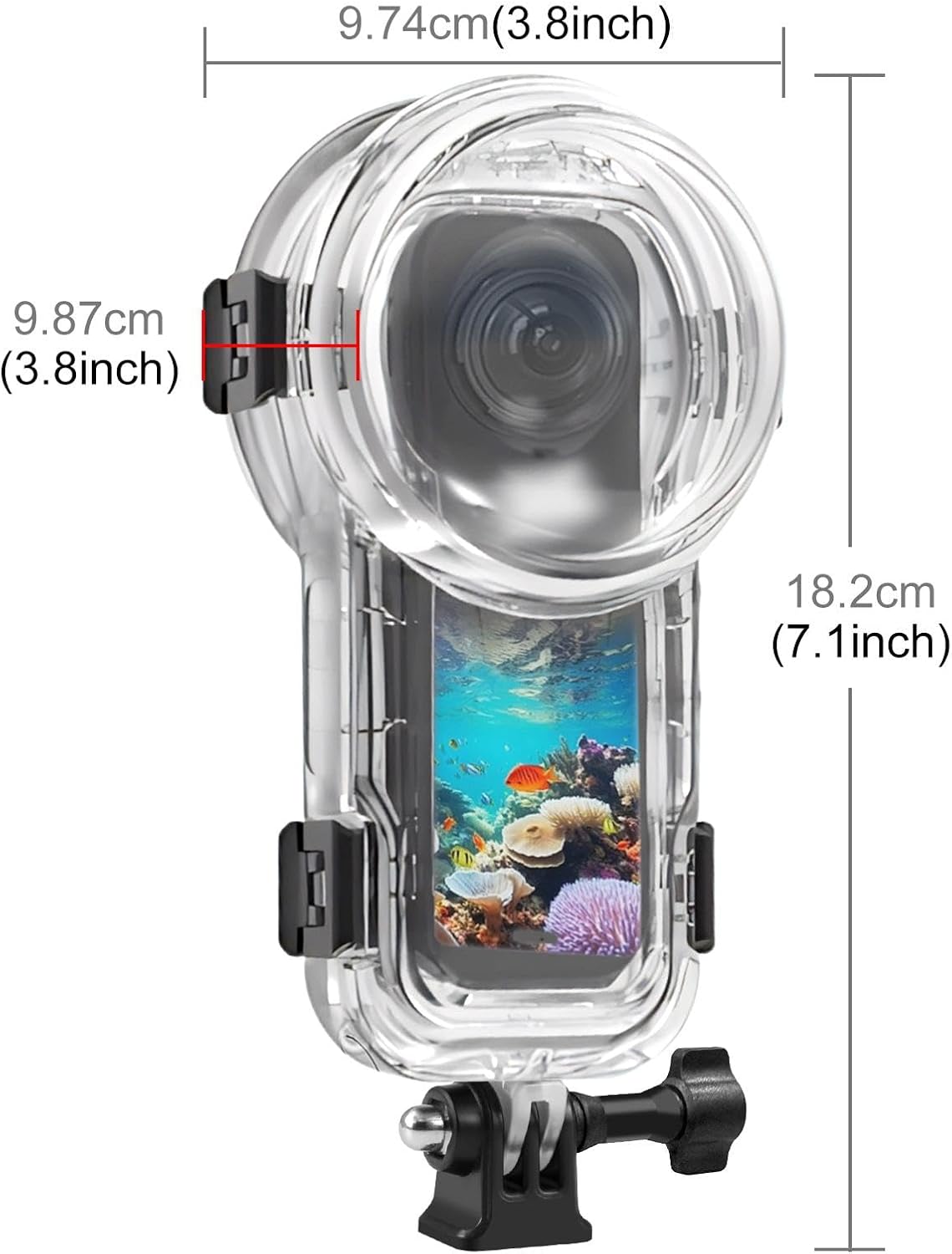PULUZ Invisible Dive Case for Insta360 X5, [196ft/60m] Waterproof Case Diving Housing Cover Protective Underwater Shell for Insta 360 X5 Action Camera Accessories