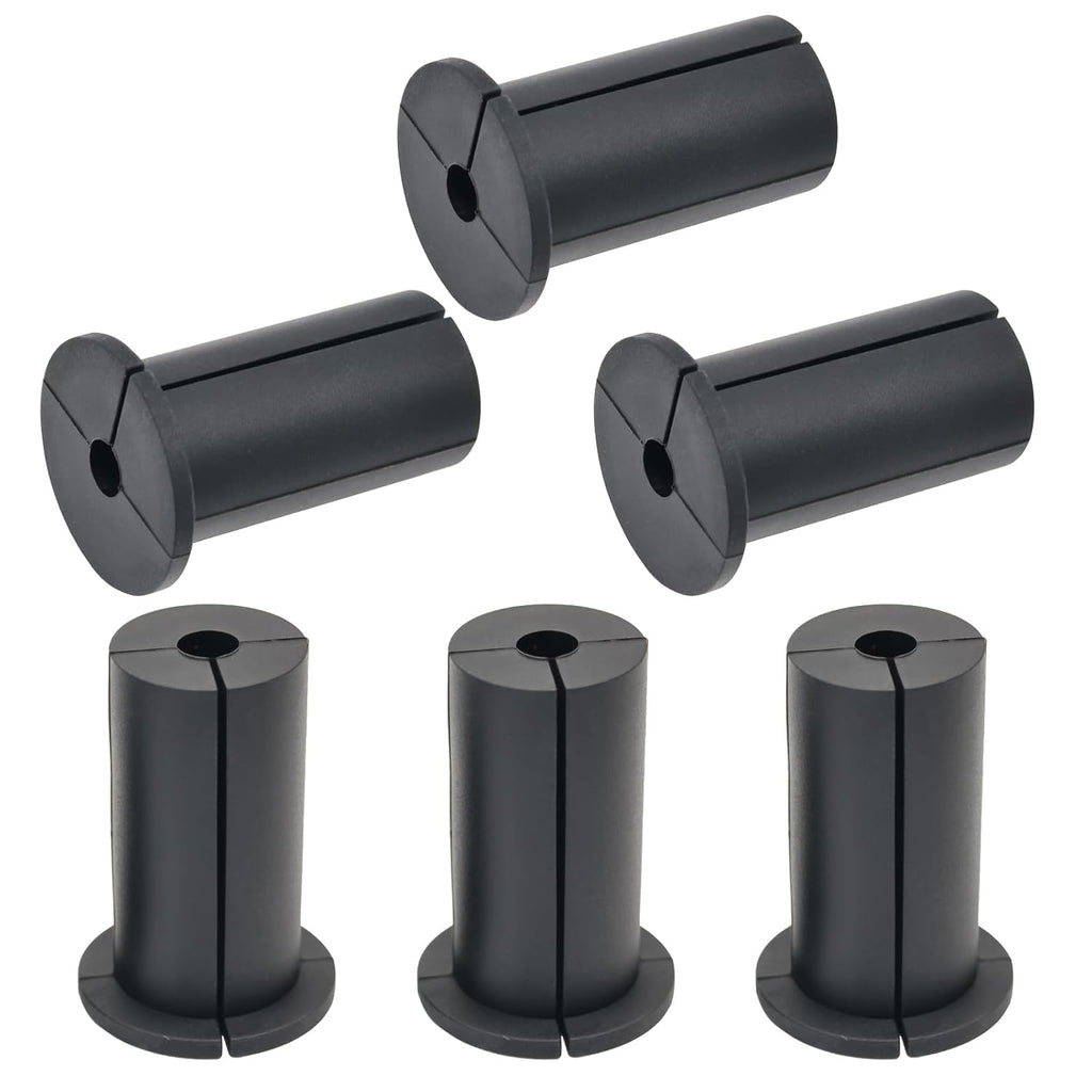 6pc Starlink Cable Grommet 1" Silicone Waterproof Wall Hole Pass Through Split Cable Bushings for TV Wire Ethernet Cord, Starlink Cable Routing Kit Accessories, 52.5mm/2.07" Ht, Black